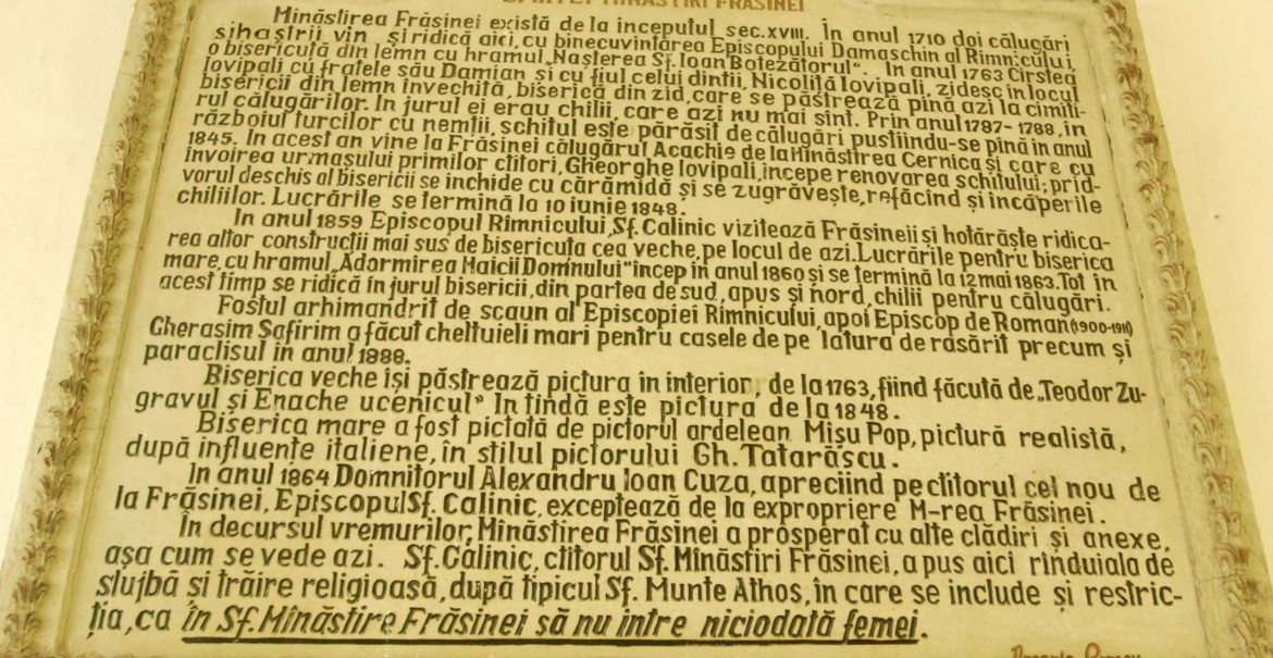 Istoricul Frăsineiului Istoricul Frăsineiului